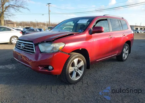 2009 Toyota Highlander Sport from USA, damaged, VIN JTEES43A892114126